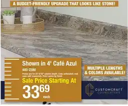 Menards Shown in 4' Café Azul offer