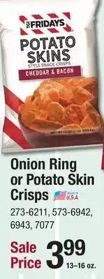Menards Onion Ring or Potato Skin Crisps offer