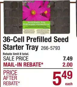 Menards 36-Cell Prefilled Seed Starter Tray offer