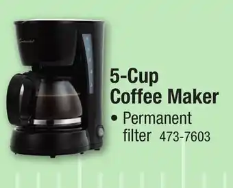 Menards 5-Cup Coffee Maker offer