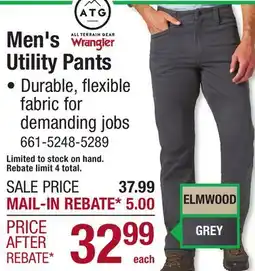 Menards Men's Utility Pants offer