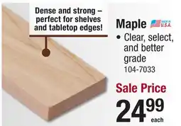 Menards Maple offer