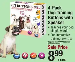 Menards 4-Pack Dog Training Buttons with Speaker offer