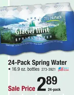 Menards 24-Pack Spring Water offer