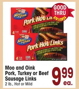 Jewel-Osco Moo and Oink Pork, Turkey or Beef Sausage Links offer