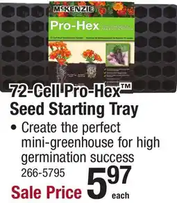 Menards 72-Cell Pro-Hex Seed Starting Tray offer