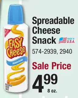 Menards Spreadable Cheese Snack offer