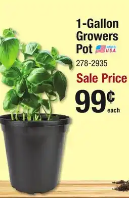 Menards 1-Gallon Growers Pot offer