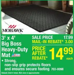 Menards MOHAWK 3' x 4' Big Boss Heavy-Duty Mat offer
