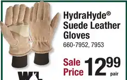 Menards HydraHyde Suede Leather Gloves offer