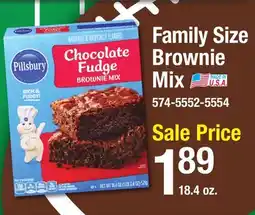 Menards Family Size Brownie Mix offer