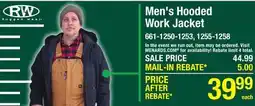 Menards Men's Hooded Work Jacket offer