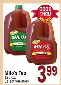Jewel-Osco Milo's Tea offer