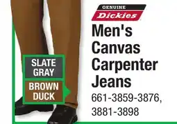 Menards Men's Canvas Carpenter Jeans offer