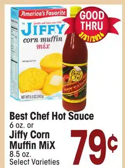 Jewel-Osco Best Chef Hot Sauce 6 oz. or Jiffy Corn Muffin MiX offer