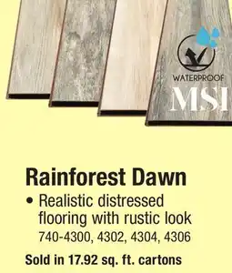 Menards Rainforest Dawn offer