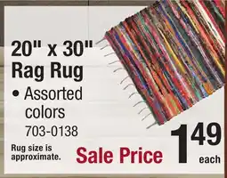 Menards 20 x 30 Rag Rug offer