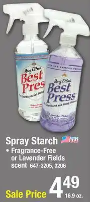 Menards Spray Starch offer