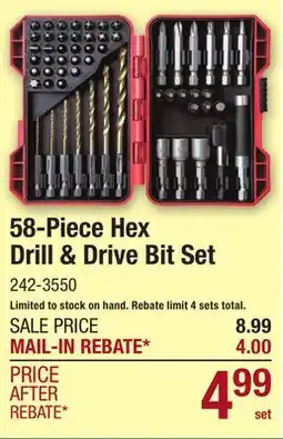 Menards 58- Piece Hex Drill & Drive Bit Set offer