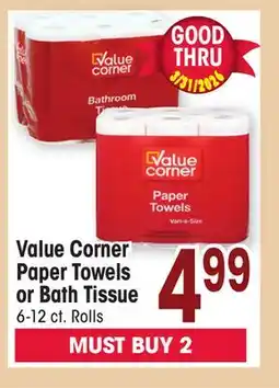 Jewel-Osco Value Corner Paper Towels or Bath Tissue offer