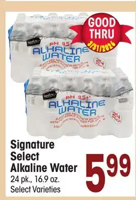 Jewel-Osco Signature Select Alkaline Water offer