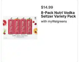 Walgreens 8-Pack Nutrl Vodka Seltzer Variety Pack offer