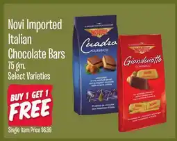 Jewel-Osco Novi Imported Italian Chocolate Bars offer