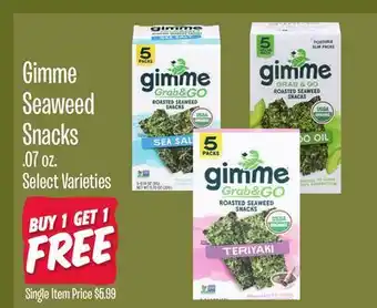 Jewel-Osco Gimme Seaweed Snacks offer