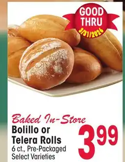 Jewel-Osco Bolillo or Telera Rolls offer