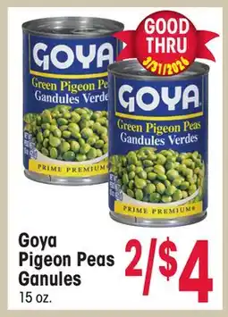 Jewel-Osco Goya Pigeon Peas offer