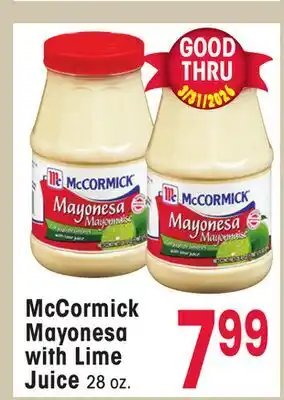 Jewel-Osco McCormick Mayonesa with Lime Juice offer
