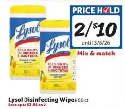 Winn Dixie Lysol Disinfecting Wipes offer