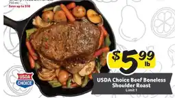 Winn Dixie USDA Choice Beef Boneless Shoulder Roast offer