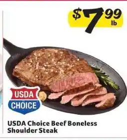 Winn Dixie USDA Choice Beef Boneless Shoulder Steak offer