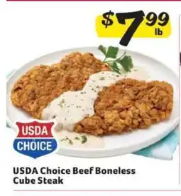 Winn Dixie USDA Choice Beef Boneless Cube Steak offer