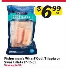 Winn Dixie Fisherman's Wharf Cod, Tilapia or Swai Fillets offer
