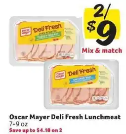 Winn Dixie Oscar Mayer Deli Fresh Lunchmeat offer