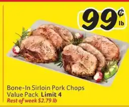 Winn Dixie Bone-In Sirloin Pork Chops Value Pack offer