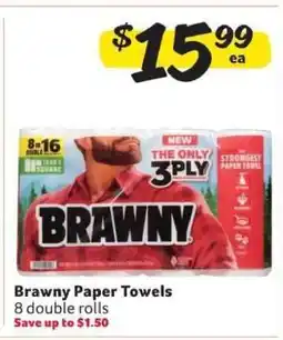 Winn Dixie Brawny Paper Towels offer