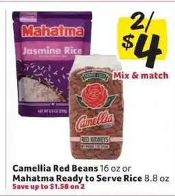 Winn Dixie Camellia Red Beans or Mahatma Ready to Serve Rice offer