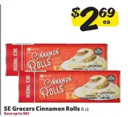 Winn Dixie SE Grocers Cinnamon Rolls offer