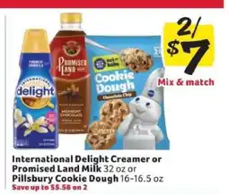 Winn Dixie International Delight Creamer or Promised Land Milk or Pillsbury Cookie Dough offer