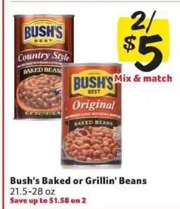 Winn Dixie Bush's Baked or Grillin' Beans offer