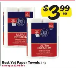 Winn Dixie Best Yet Paper Towels offer