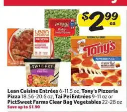 Winn Dixie Lean Cuisine Entrées, Tony's Pizzeria Pizza, Tai Pei Entrées, PictSweet Farms Clear Bag Vegetables offer