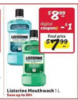 Winn Dixie Listerine Mouthwash offer
