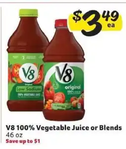 Winn Dixie V8 100% Vegetable Juice or Blends offer