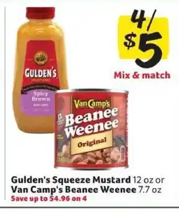 Winn Dixie Gulden's Squeeze Mustard or Van Camp's Beanee Weenee offer