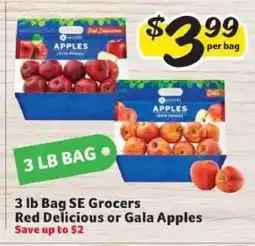 Winn Dixie 3 lb Bag SE Grocers Red Delicious or Gala Apples offer