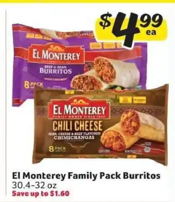 Winn Dixie El Monterey Family Pack Burritos offer